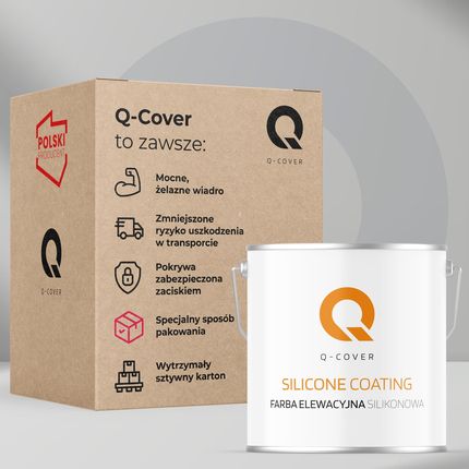 Q-Cover Farba Elewacyjna Silikonowa Czerwony 5L - zdjęcie 4