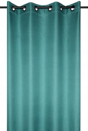 Zasłona gotowa Copenhague 140x260 cm turkusowa na przelotkach gruba