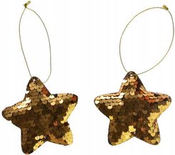 Zdjęcie Arpex Zawieszki Cekinowe Na Choinkę Gwiazdki 2szt. Biało Różowe Srebrne (BN66621) - Brodnica