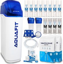 Zdjęcie Zmiękczacz wody stacja uzdatniania wody AquaFit Active 32 biało-niebieski, zestaw startowy z filtrami 1" - Nowa Sarzyna