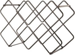 Zdjęcie Present Time Metalowy Stojak Na Wino Diamonds 40,5x27,5 15,5cm (PT3972BK) - Niemcza