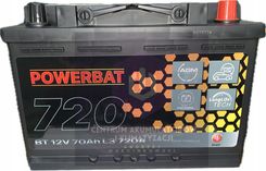 Powerbat Akumulator 12V 70Ah 720AEn Agm Start-Stop
