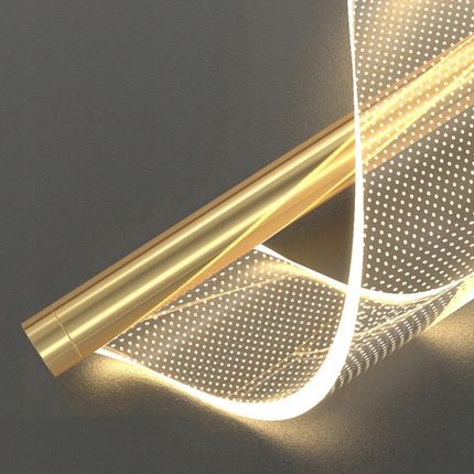 Toolight Lampa Sufitowa Wisząca Led App1550-Cp Złota Gold