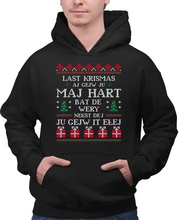 Last krismas aj gejw ju maj hart - męska bluza na prezent