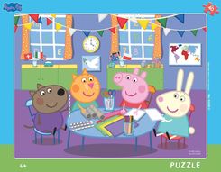 Dino Toys Świnka Peppa Puzzle ramkowe Peppa i przyjaciele w przedszkolu 40 elementów dla dzieci 4+