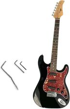 Zdjęcie V-TONE GST39 BK gitara elektryczna 4/4 stratocaster 39" SSS ramię tremolo klucze imbusowe - Kruszwica