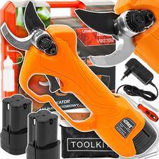 Sekator Akumulatorowy Elektryczny Nożyce Ogrodowy 2X Aku Do Gałęzi Krzewów