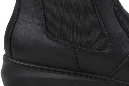 Włoskie Trzewiki Botki IMAC 656020 1400/011 H Czarne Black na Zamek Extra Wide - zdjęcie 2