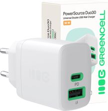 Green Cell Greencell PowerSource Duo30 Ładowarka sieciowa 30W Usb-c Usb-a Pd Qc 3.0