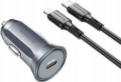 Borofone Ładowarka Samochodowa Bz26 Typ C 30W 3A Kablem Lightning
