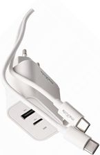 Maxlife ładowarka 30W kostka 2 wejścia z kablem Usb-c do Samsung S24 Fe