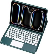Etui z klawiaturą Bluetooth touchpad do iPad Pro 13 Gen5 (Zielone)