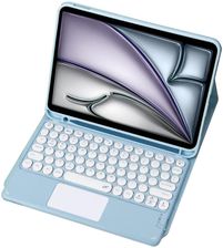 Zdjęcie Etui z klawiaturą Bluetooth touchpad do iPad Air 13 Gen6 (Niebieskie) - Lwówek