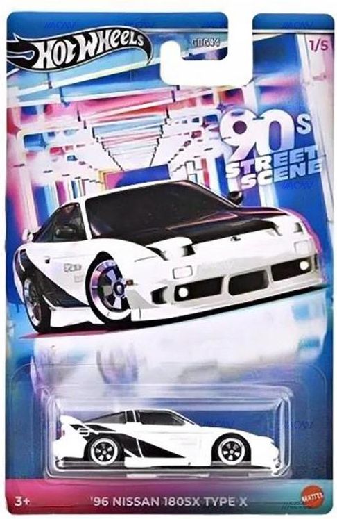 Hot Wheels 90s Street Scene 1/5 autko '96 Nissan 180SX Type X