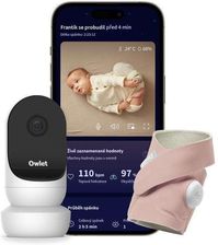Zdjęcie Owlet Monitor Duo Dream Sock & Cam 2 Różowy - Biała Piska