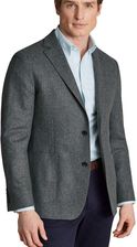 Charles Tyrwhitt Unstructured Wool Twill Jacket — Grey - Slim fit | 52 | Standardowe Lżejsza sportowa marynarka Marynarki casualowe