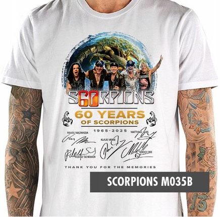 Scorpions 60 Years Tour 2025 Koncert Gdańsk Kraków T Shirt Koszulka Męska L - zdjęcie 4