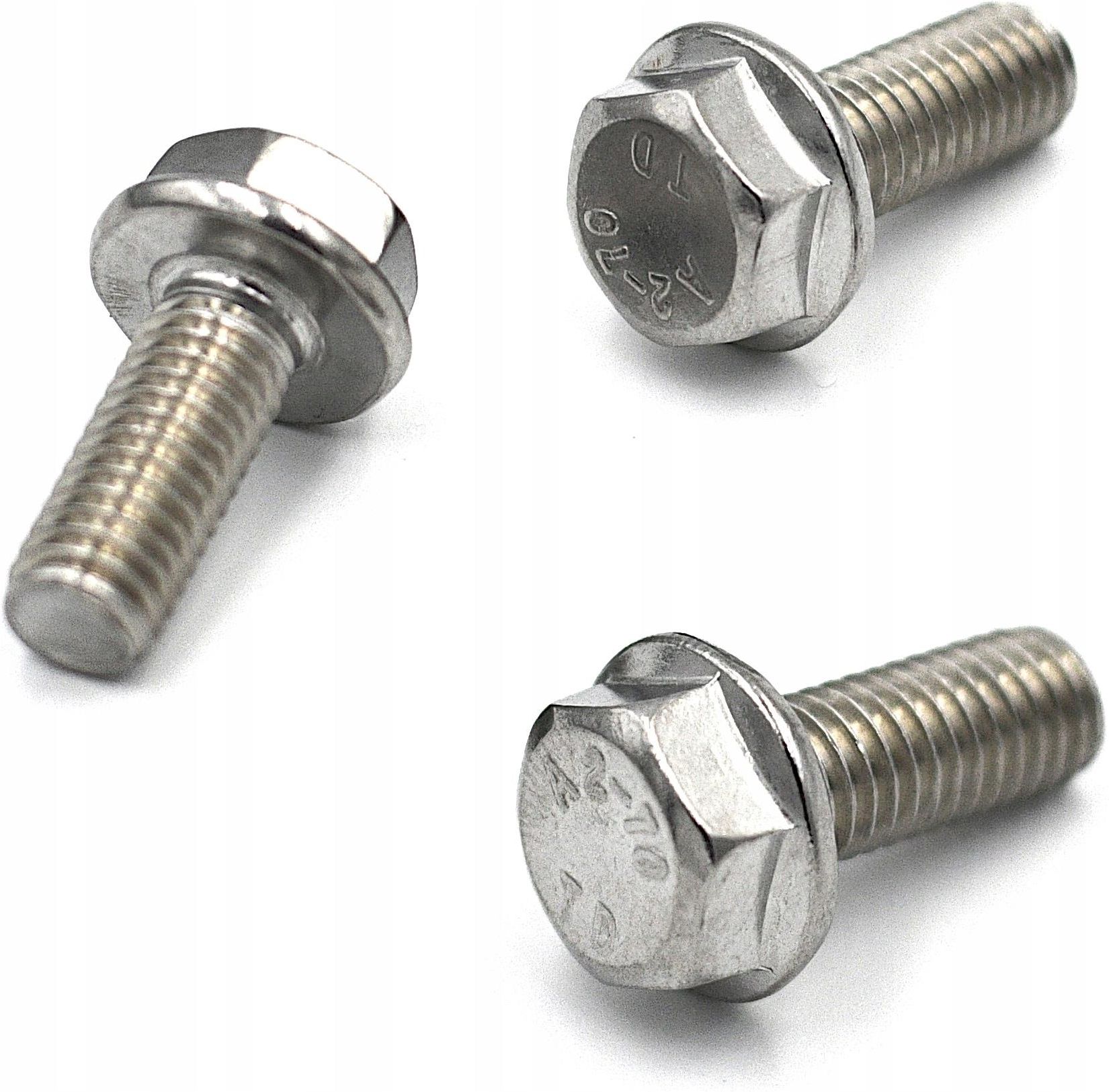 50 Bulloni A Flangia Esagonali M5-0.8x12 In Acciaio Inox A2 – DIN 6921