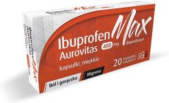 Zdjęcie Ibuprofen MAX Aurovitas 400mg, 20 kapsułek - Mikstat