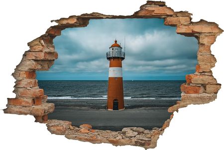 Centrumnaklejek 2M Studio Dziura W Ścianie 3D Nr 143 Latarnia Morska Dziura W Ścianie Z Cegieł Naklejka 3D