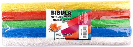 Starpak Bibuła Marszczona 25X50 Cm Mix Kolorów Metalizowanych. Opakowanie 5 Rolek