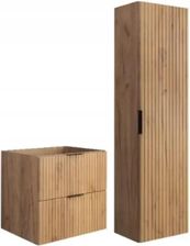 Zdjęcie Rodan FLOW Zestaw łazienkowy dąb craft złoty słupek+szafka 60 MDF (98424) - Chrzanów