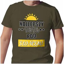 T-SHIRT DZIEŃ OJCA TATY NAJLEPSZY POD SŁOŃCEM L - zdjęcie 1