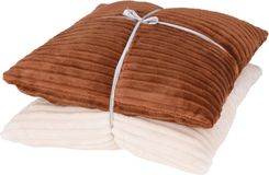 Home Styling Collection Poduszki Dekoracyjne Do Salonu Z Żakardu Zestaw 2Szt. 45X45Cm Brązowy (Aae822160)