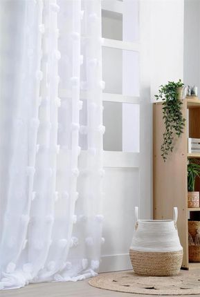 Stof Firana Pompinou Pompony 135X260Cm Biały (R6B212002Vl) - zdjęcie 2