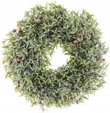 Zdjęcie Domdekoracji Wianek na Drzwi Kominek Zielony Ośnieżały Jarzębina Czerwona Świąteczny - Koniecpol