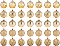 Zdjęcie Koopman Bombki Choinkowe Świąteczne Dekoracyjne Plastikowa 6 CM 35 Szt Złote - Gdynia