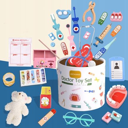 Leantoys Duży Zestaw Lekarski Mały Lekarz Doktor W Walizce 73Szt. - zdjęcie 4