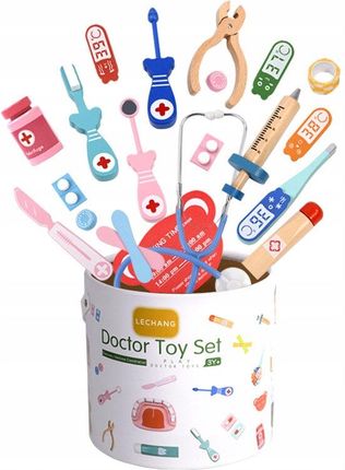 Leantoys Duży Zestaw Lekarski Mały Lekarz Doktor W Walizce 73Szt. - zdjęcie 3