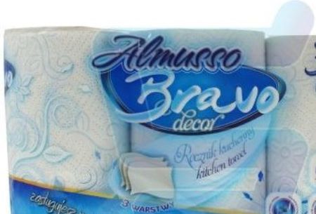 Almusso Ręcznik Papierowy Bravo Decor Niebieski 3 szt 