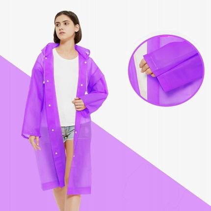 7 & Gruby Płaszcz Przeciwdeszczowy Kieszonkowy Peleryna Unisex Super Mocny Xxl Zielony - zdjęcie 2