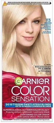 Garnier Color Sensation Krem koloryzujący 113 Jedwabisty beżowy superjasny blond
