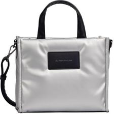 TOM TAILOR Patti damska torba na ramię Shopper z zamkiem błyskawicznym, mała, srebrna, srebro, moda