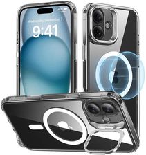 Esr Classic Hybrid Halolock Case With Stand For Iphone 16 Plus Transparent