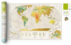 Zdjęcie Mapa Zdrapka Świat Travel Map Geography World - Warszawa