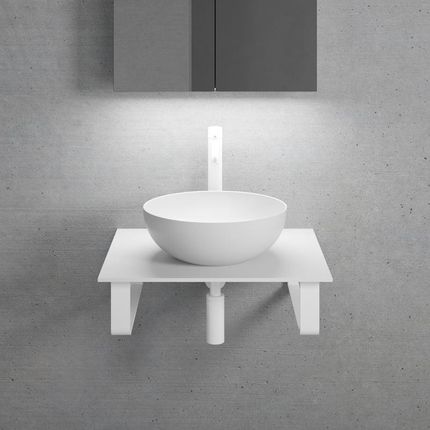Neoro N50 Blat Konsoli Slim 60Cm Z Umywalką  40Cm Biały Mat (BN0064WM+BN0401WM+BN0500WM+2BN000004) - zdjęcie 2