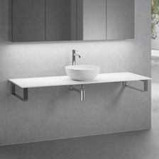 Neoro N50 Blat Konsoli Slim 160Cm Z Umywalką  45Cm Biały Mat (BN0106WM+BN0405WM+BN0505WM+2BN000003+BN000001)