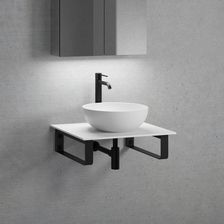 Neoro N50 Blat Konsoli Slim 60Cm Z Umywalką  45Cm Biały Mat (BN0106WM+BN0401WM+BN0500WM+2BN000005)