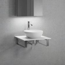 Neoro N50 Blat Konsoli Slim 60Cm Z Umywalką  45Cm Biały Mat (BN0106WM+BN0401WH+BN0500WM+2BN000003)