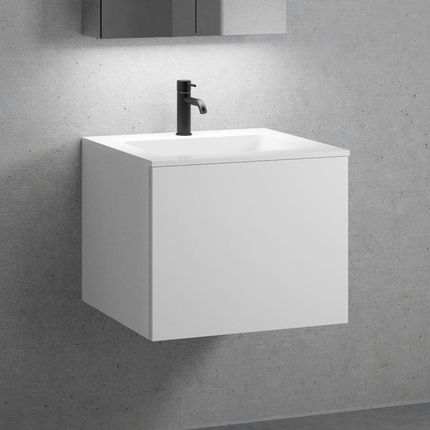 Neoro N50 Szafka 60Cm Z 1 Szufladą Umywalka Z 1 Otworem Na Baterię Biała (BN0092WH+BN0431WM)