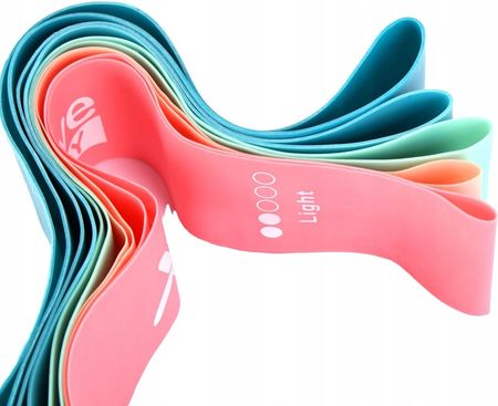 Active Hobby Zestaw 5 Gum Do Ćwiczeń Mini Band Fitness Niebieski - zdjęcie 4