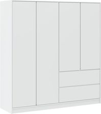 Zdjęcie Intermeble Szafa Uchylna Basit 4D2S Biała Z Listwą Dwustronną 2.15x2.15m - Mirsk