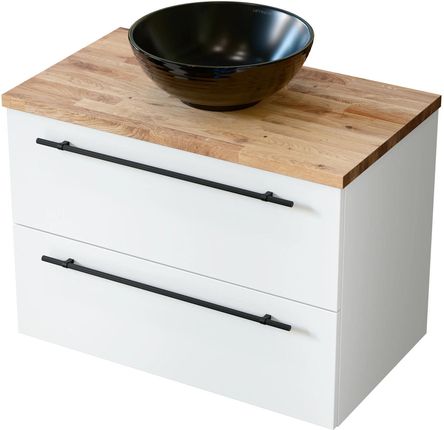 Uptrend Szafka Łazienkowa Pod Umywalkę Z Blatem Nava 80Cm Biały Mat 0.81x0.81m (004SU8001+999BL8001)