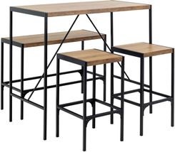 Zdjęcie Actona Stolik Barowy Bahamas Czarny Mat Dąb Rustykalny 1.31x1.31m - Żelechów