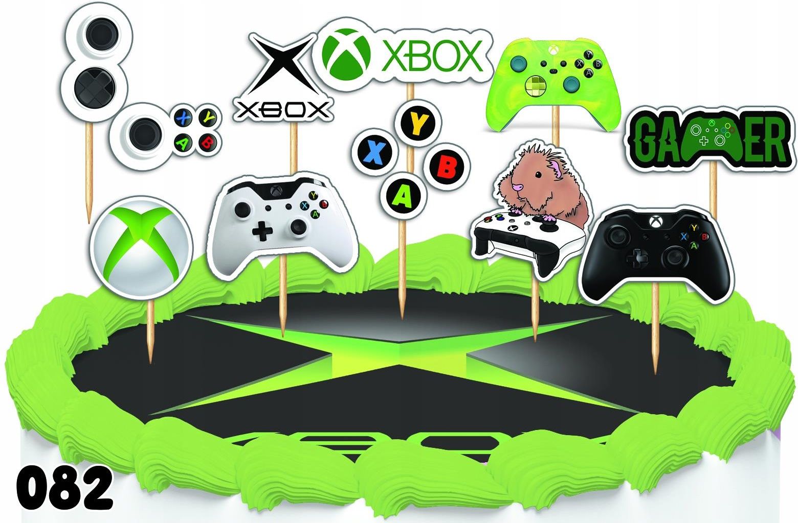 Xbox Topper Toppery Na Tort Ozdobne Dekoracja Zestaw Xbox Konsola 10szt. - Ceny i ...