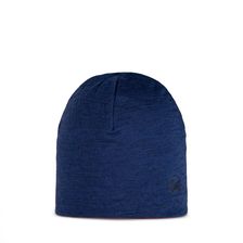 Czapka dwustronna z wełny dla dziecka Buff Merino Lightweight Beanie Youth solid cobalt/cinnamon